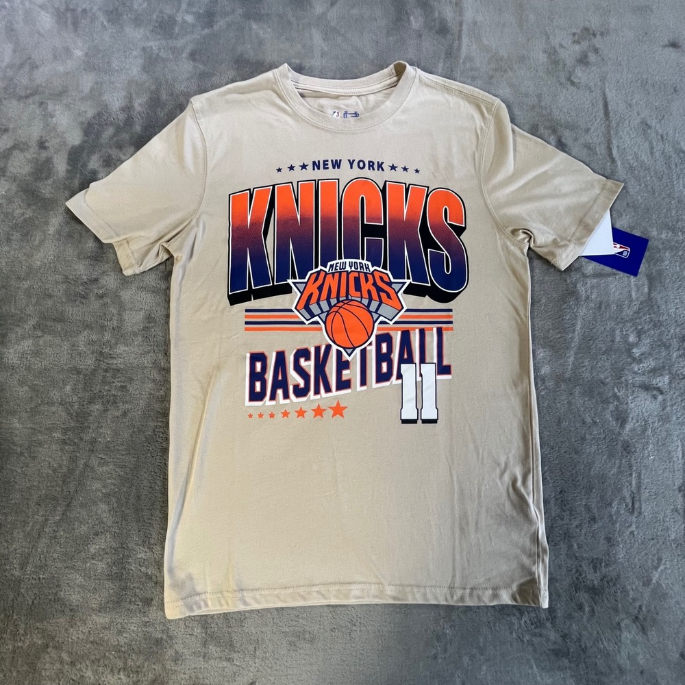 Ultra Game NBA T-Shirt Mens Small Tan Jalen Brunson New York Knicks Basketball